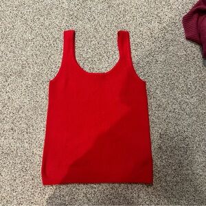 a new day Bright Red Sweater Knit Tank